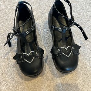 Black Mary Jane platform cosplay shoes size 9